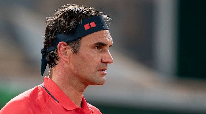 Professional tennis player Roger Federer